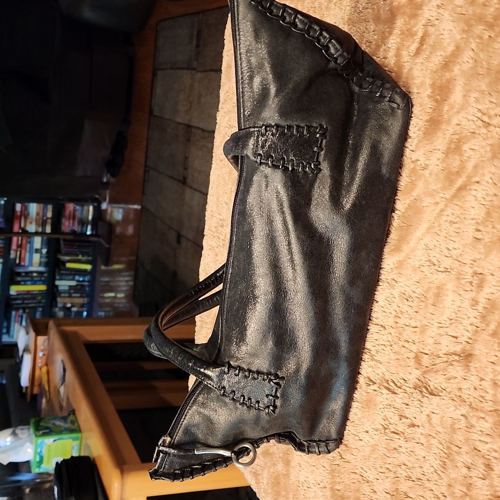 Vintage Rachel Lynn small Black Leather purse - Picture 2 of 14
